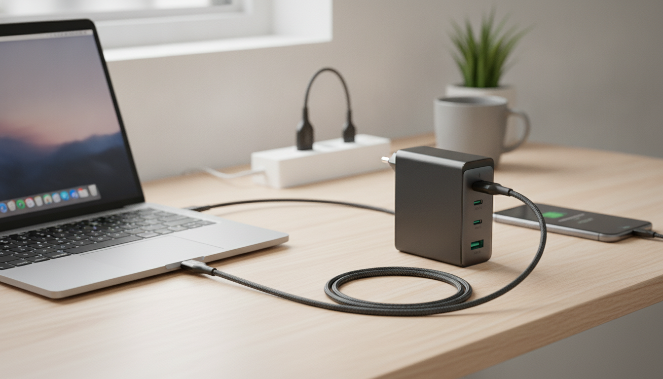 140W GaN USB-C Charger + 240W Cable: Laptop & Phone