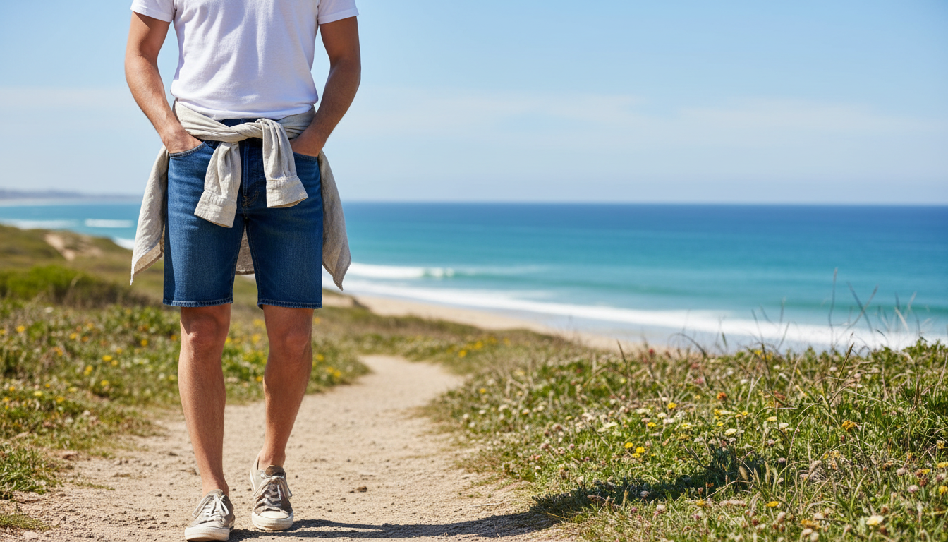 Levi’s Men’s Blue Cotton-Blend Shorts: Warm-Weather Staple